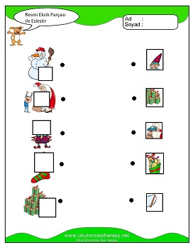 Resmi Eksik Parçası İle Eşleştir Çalışma Sayfaları